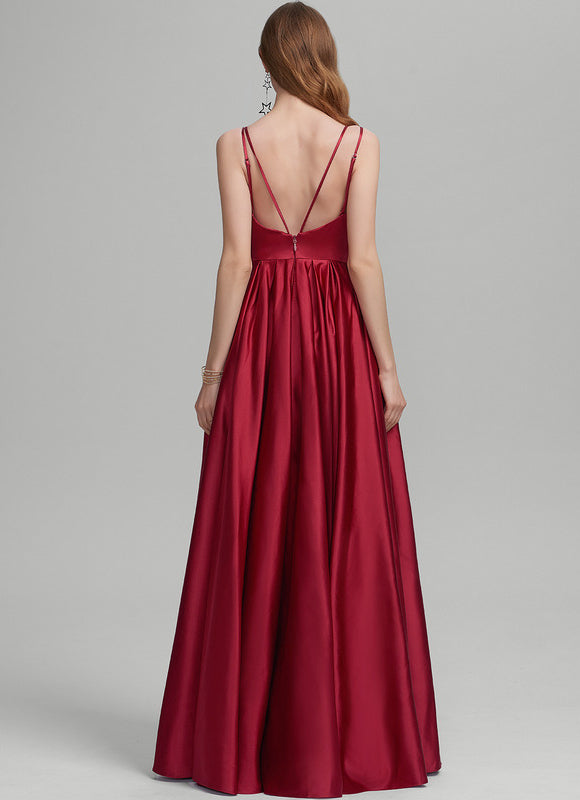 Robe Trapèze Éclat Satiné Doré - gallery 2