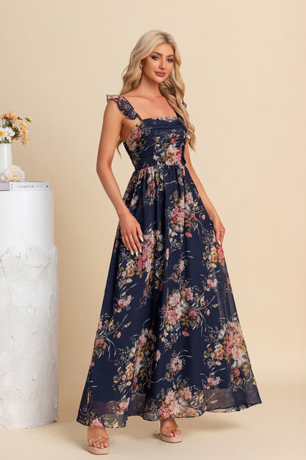 Robe Trapèze Nuit Florale Évasée - gallery 5