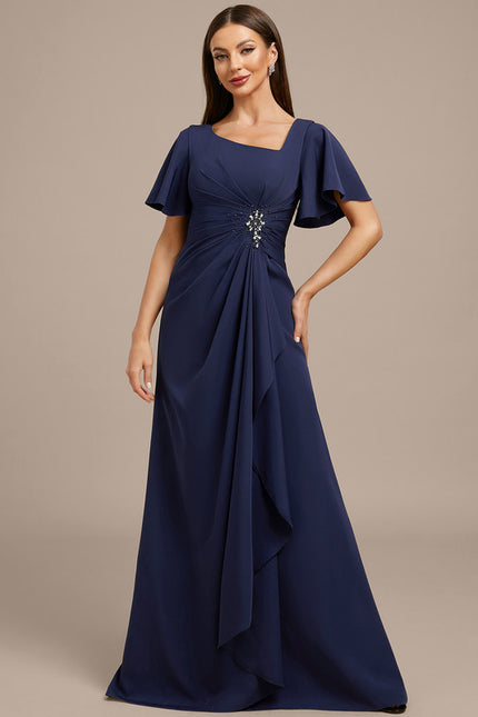 Robe Trapèze Nuit Étoilée Drapée - gallery 3
