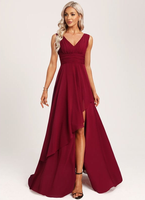 Robe Trapèze Mousseline Fendue - gallery 5