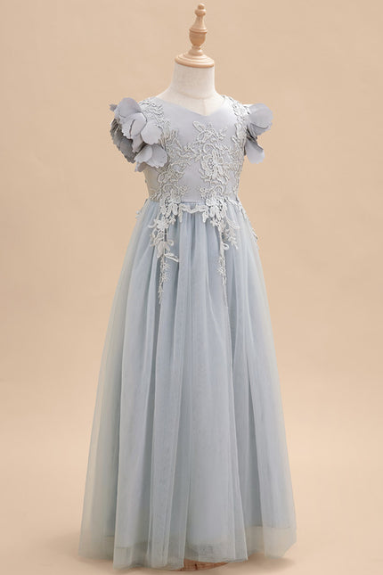 Robe Trapèze Tulle Fleurie - gallery 3