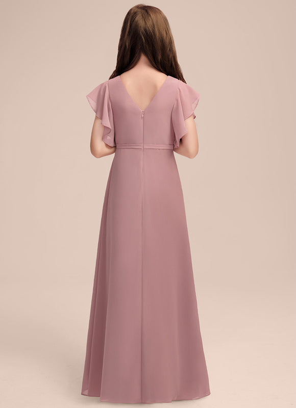 Robe Trapèze Bleu Céleste Aérien - gallery 4