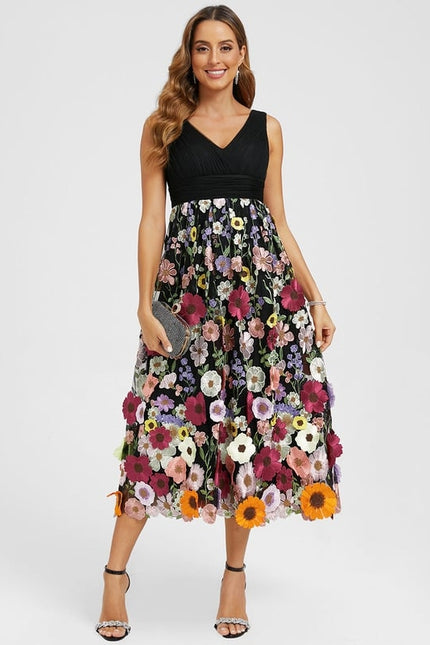 Robe Trapèze Éclat Multicolore - gallery 3