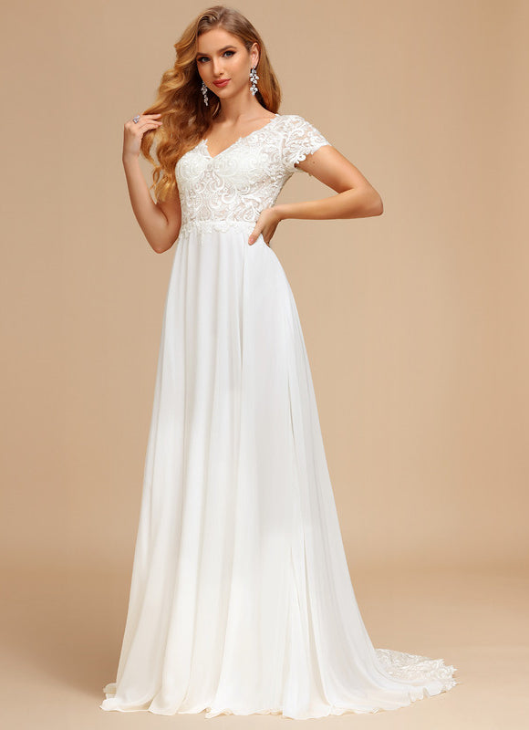 Robe Trapèze Éthérée Satinée - gallery 6