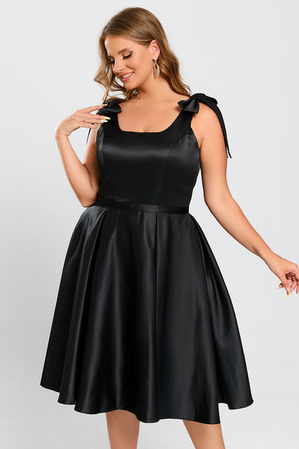 Robe Trapèze Noire Classique - gallery 4