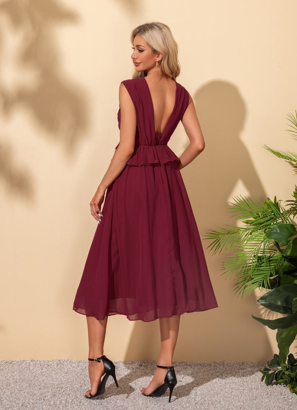 Robe Trapèze Noir Décorative - gallery 4