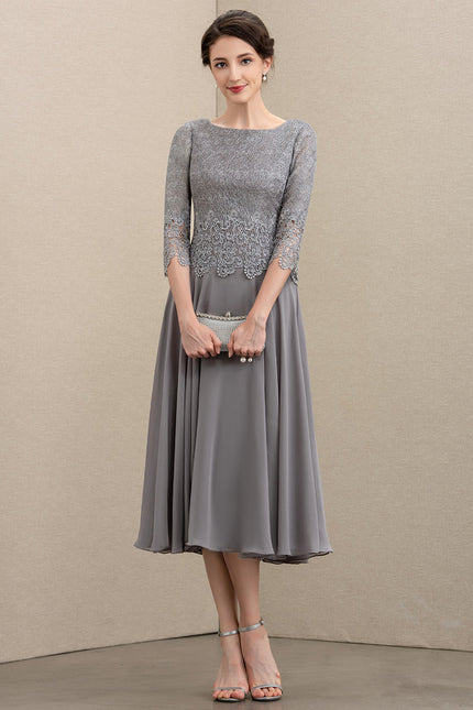 Robe Trapèze Lilas Élégant - gallery 2