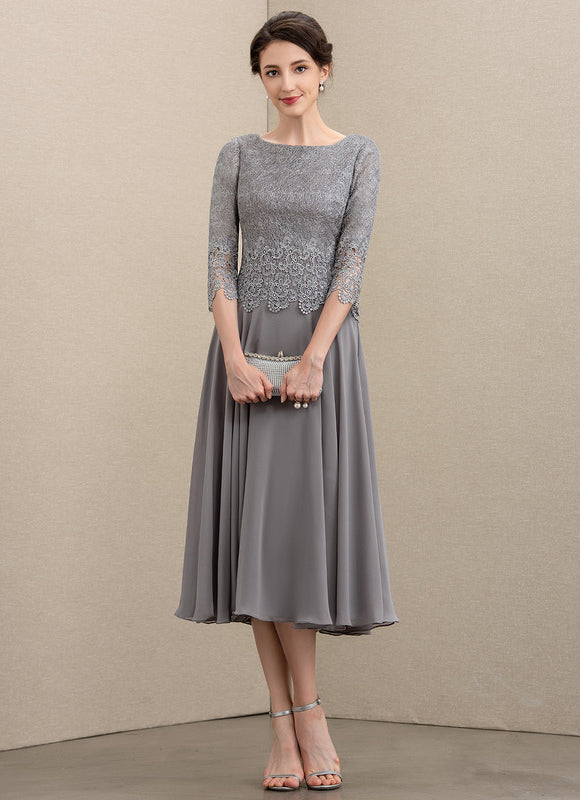 Robe Trapèze Lilas Élégant - gallery 2