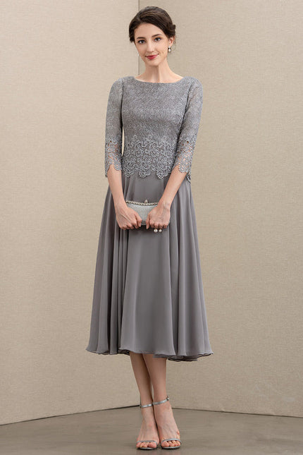 Robe Trapèze Lilas Élégant - gallery 2