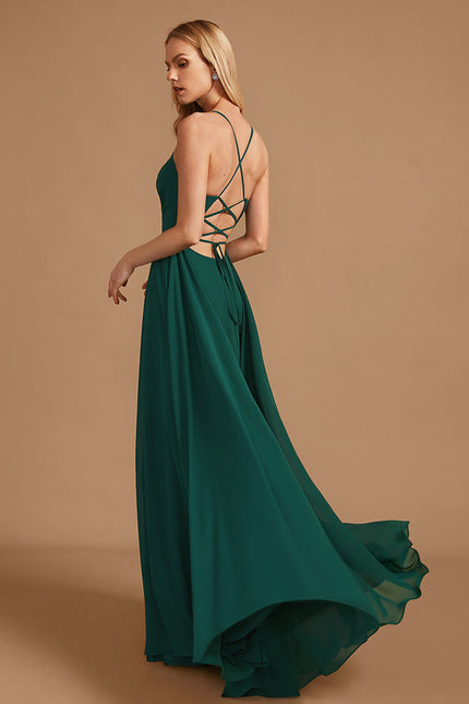Robe Trapèze Élégance Émeraude Légère - gallery 6
