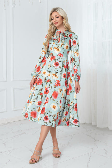 Robe Trapèze Florale Aquarelle - gallery 2