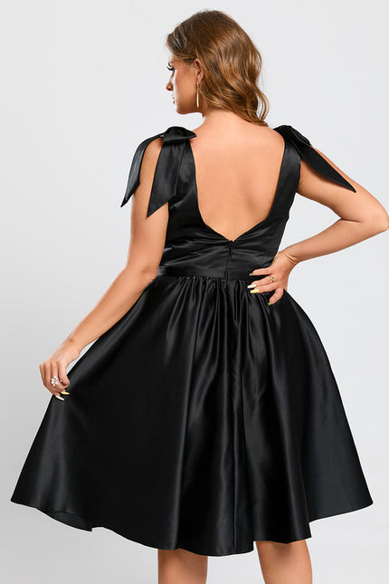 Robe Trapèze Noire Classique - gallery 7