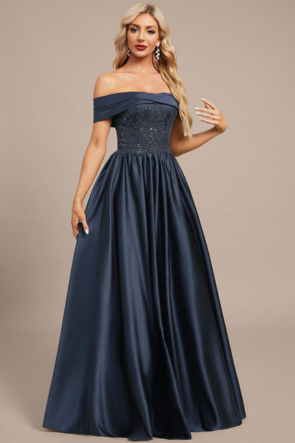 Robe Trapèze Nuit Sombre Élégante - gallery 6
