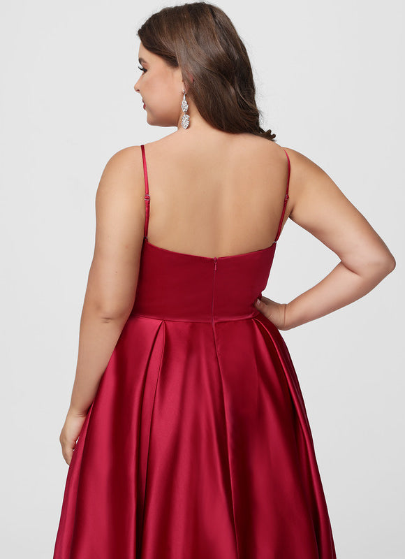 Robe Trapèze Satin Émeraude - gallery 7