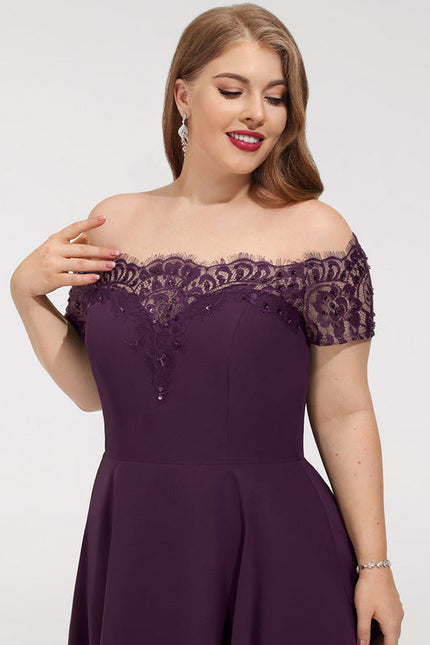 Robe Trapèze Violet Élégance Chic - gallery 9