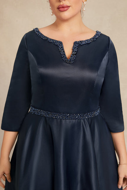 Robe Trapèze Élégance Saphir - gallery 7