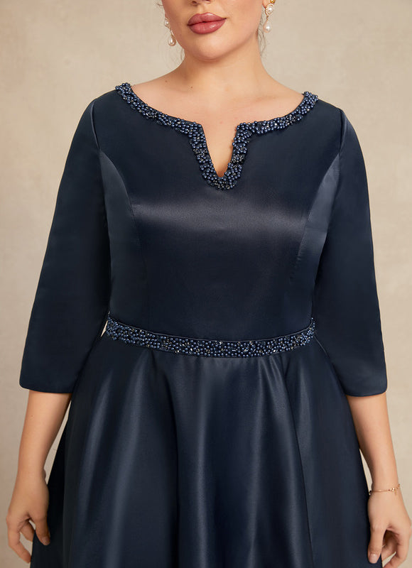 Robe Trapèze Élégance Saphir - gallery 7