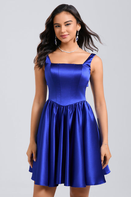 Robe Trapèze Éclat Bleu Serein