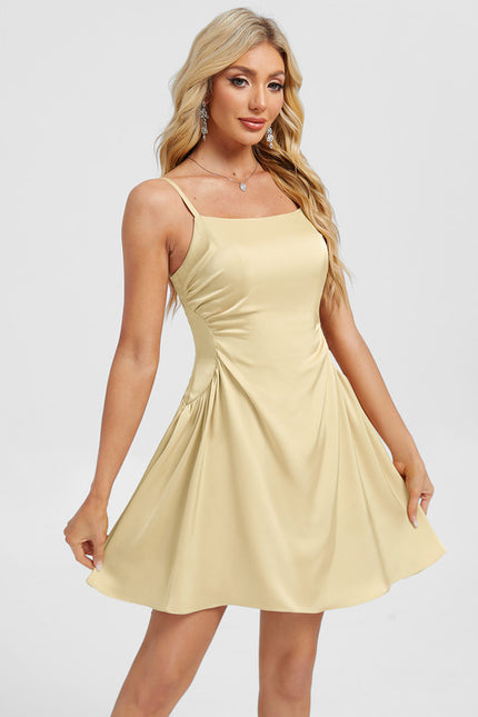 Robe Trapèze Satinée Épure - gallery 4