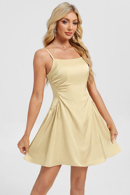 Robe Trapèze Satinée Épure - gallery 4