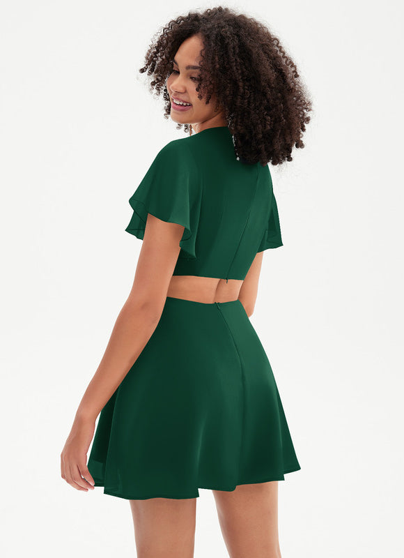 Robe Trapèze Éclat Vert Urban - gallery 4