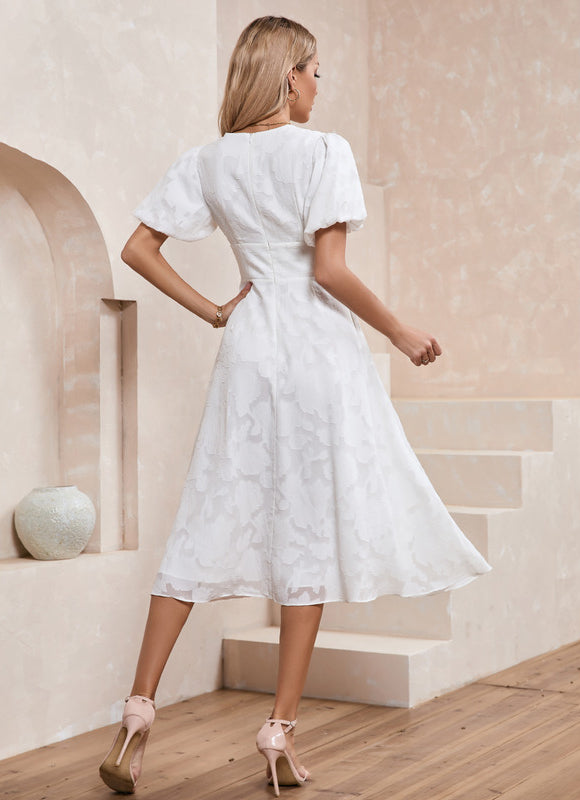 Robe Trapèze Nuageuse Élégante - gallery 2