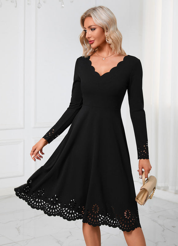 Robe Trapèze Midi Épure - gallery 5