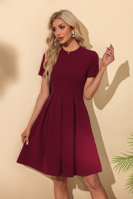 Robe Trapèze Midi Marine - gallery 7