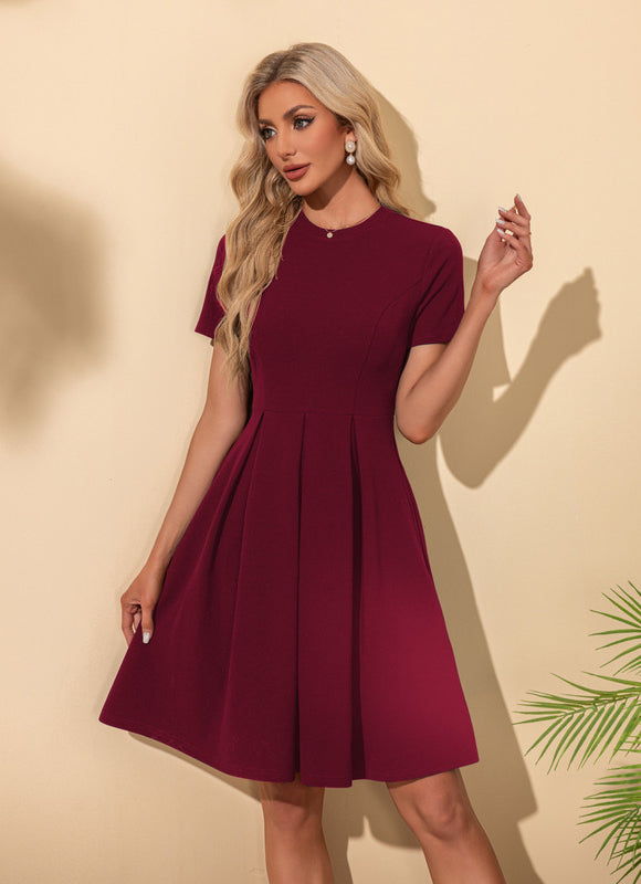 Robe Trapèze Midi Marine - gallery 7