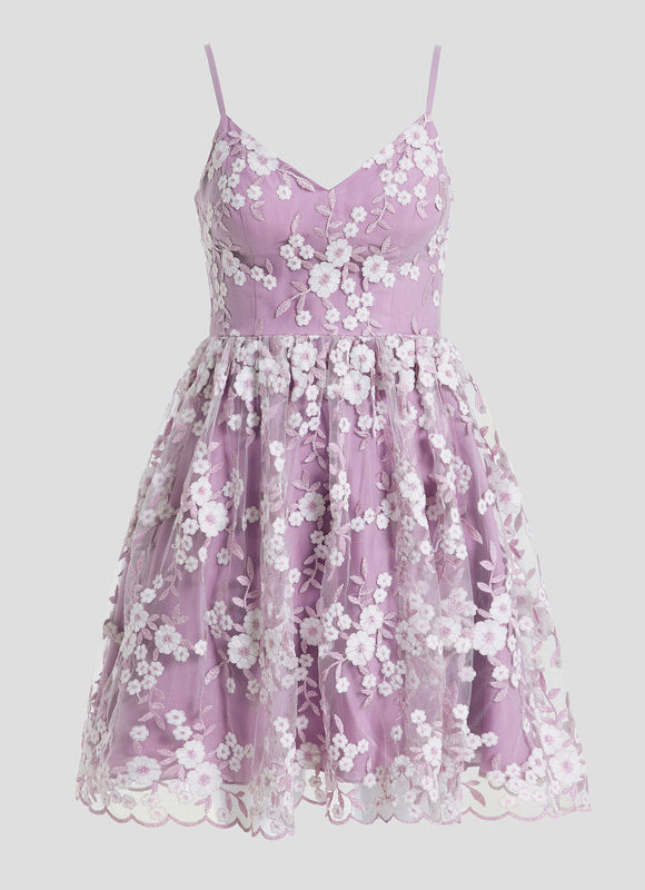 Robe Trapèze Lavande Éthérée