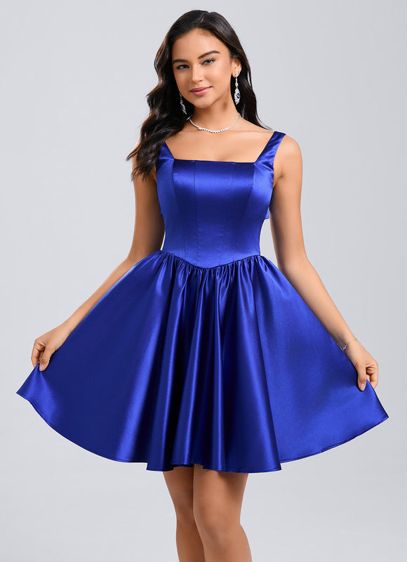 Robe Trapèze Éclat Bleu Serein - gallery 1