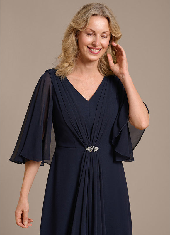 Robe Trapèze Nuit Marine Chic - gallery 1