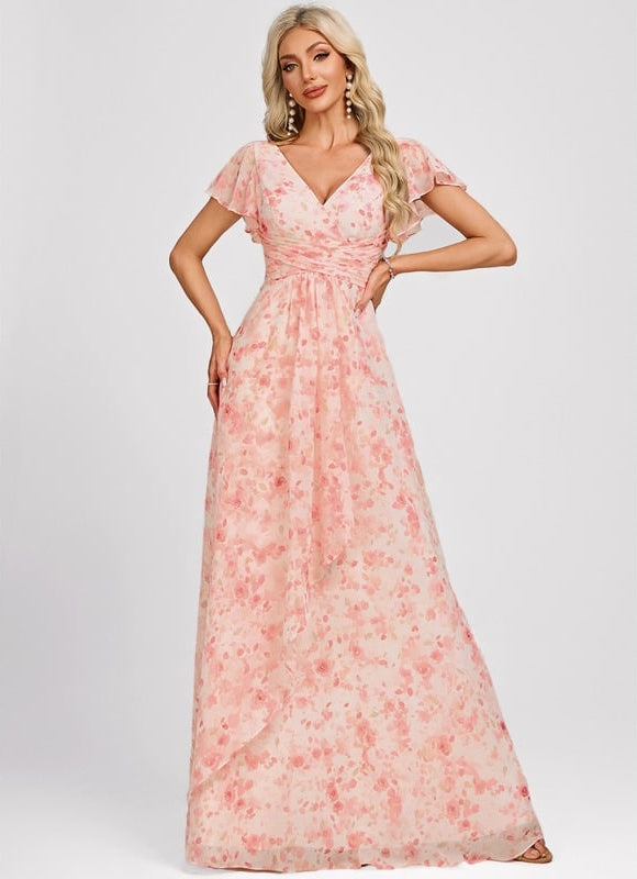 Robe Trapèze Mousseline Fendue - gallery 3