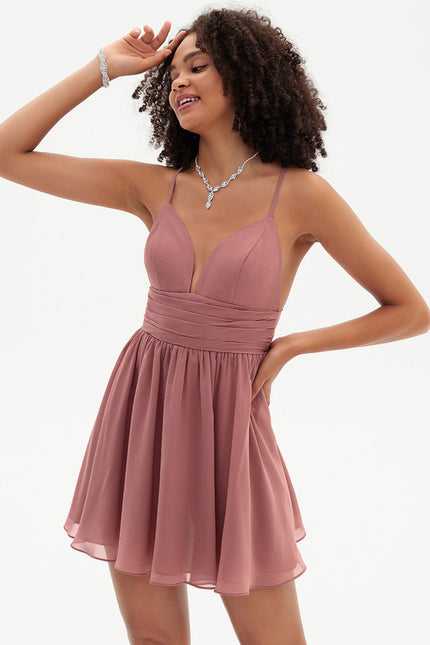 Robe Trapèze Verte Florale - gallery 3