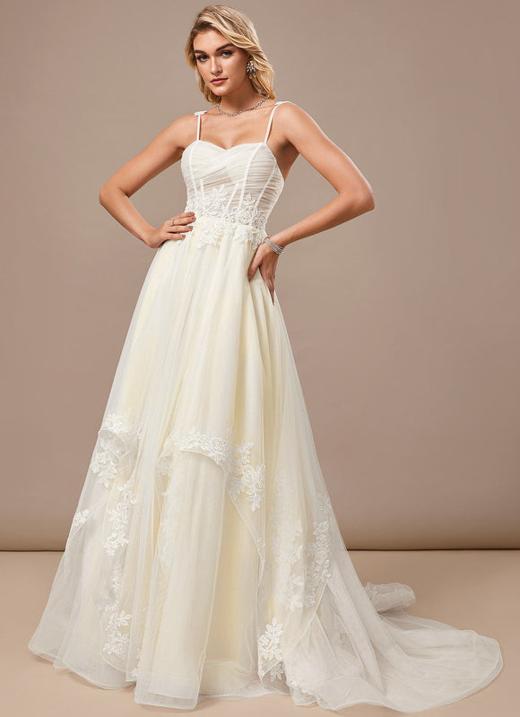 Robe Trapèze Élégance Tulle Crème