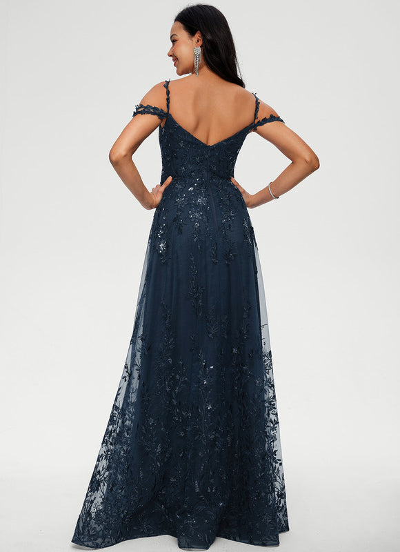 Robe Trapèze Satin Étoilé - gallery 2