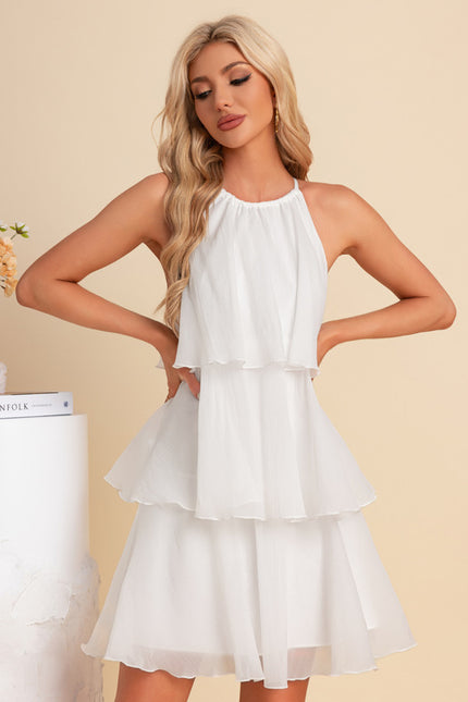 Robe Trapèze Halter Fluidité - gallery 3