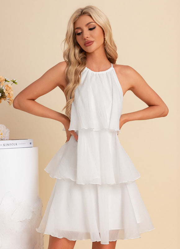 Robe Trapèze Halter Fluidité - gallery 3