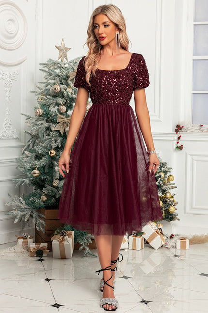 Robe Trapèze Rubis Lumineux - gallery 2