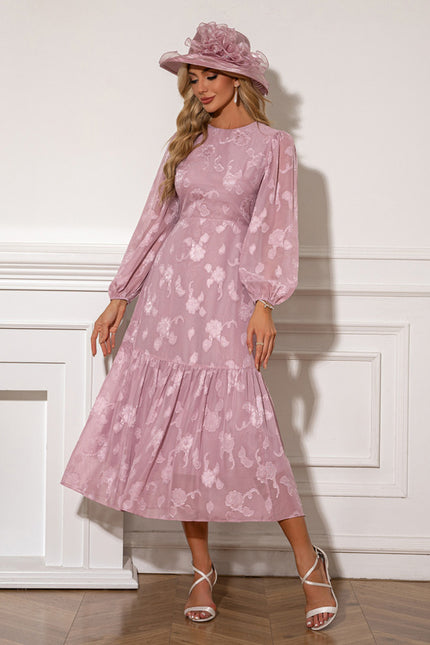 Robe Trapèze Chiffon Floral - gallery 5