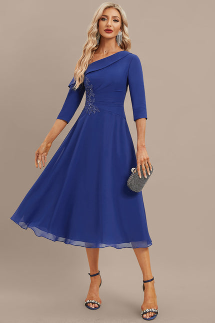 Robe Trapèze Saphir Flottant - gallery 3