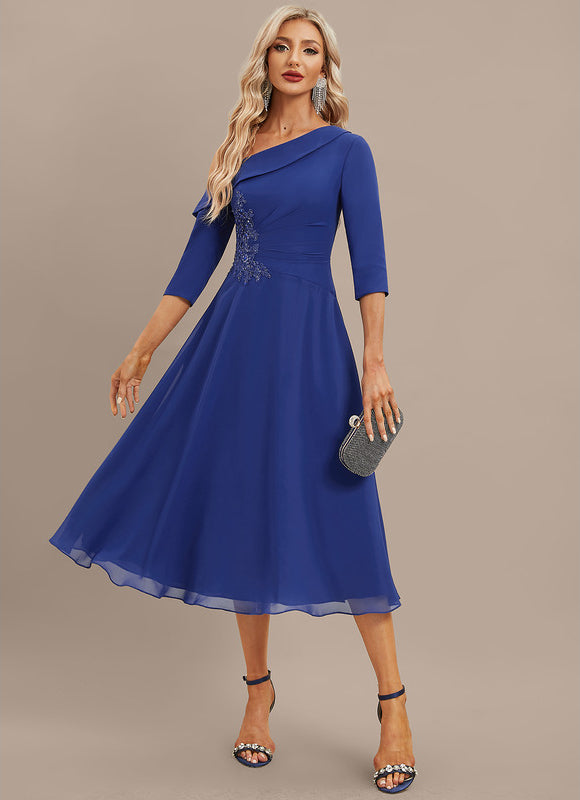 Robe Trapèze Saphir Flottant - gallery 3