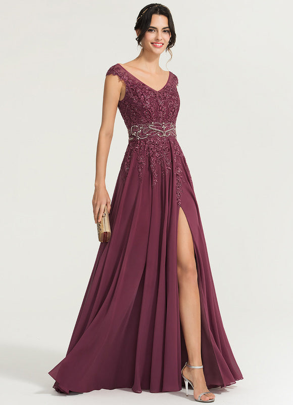 Robe Trapèze Aubergine Élégante - gallery 6