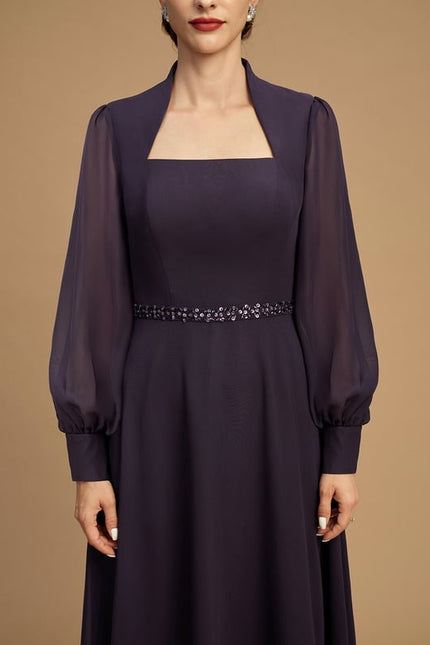 Robe Trapèze Élégance Améthyste - gallery 3