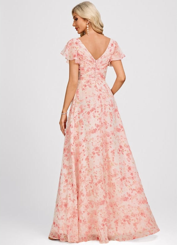 Robe Trapèze Mousseline Fendue - gallery 5