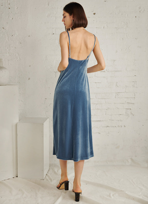 Robe Trapeze Velours - gallery 1