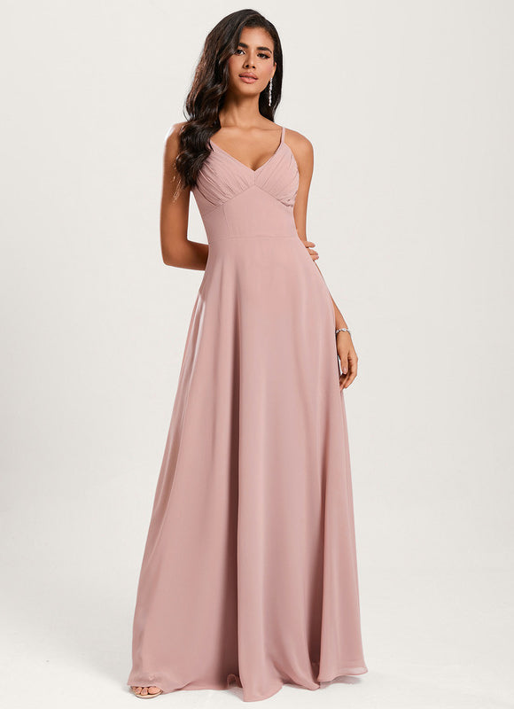 Robe Trapèze Mousseline Fendue