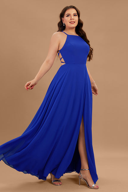 Robe Trapèze Bleu Serein Flottant - gallery 5
