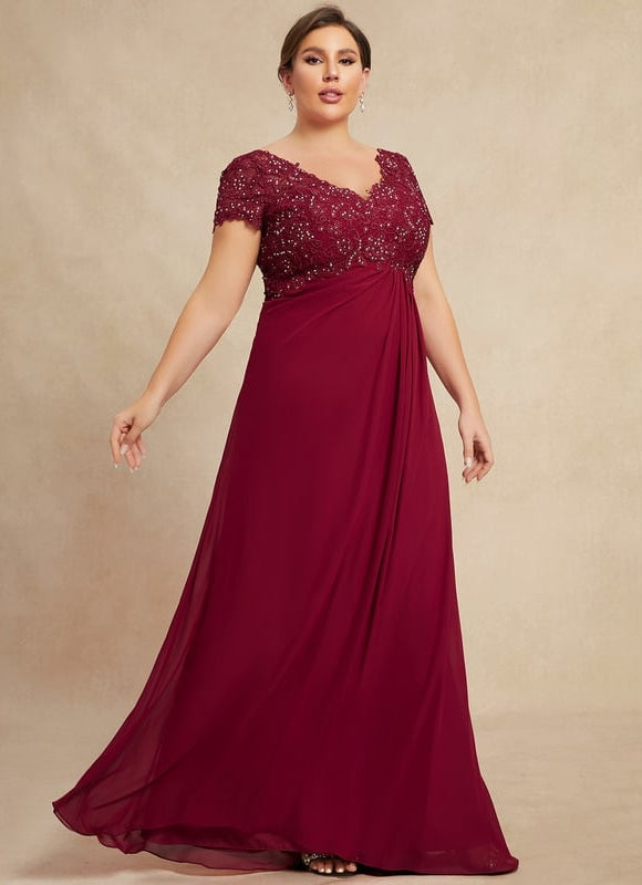 Robe Trapèze Rouge Velours Chic - gallery 9