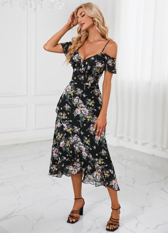 Robe Trapèze Floral Cascade - gallery 4